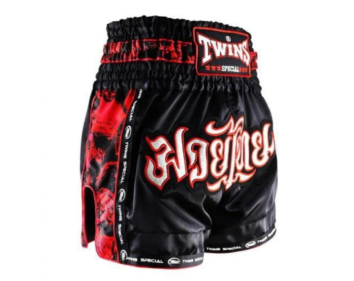 Shorts de Muay Thai Twins Special TBS-SKULL Negro