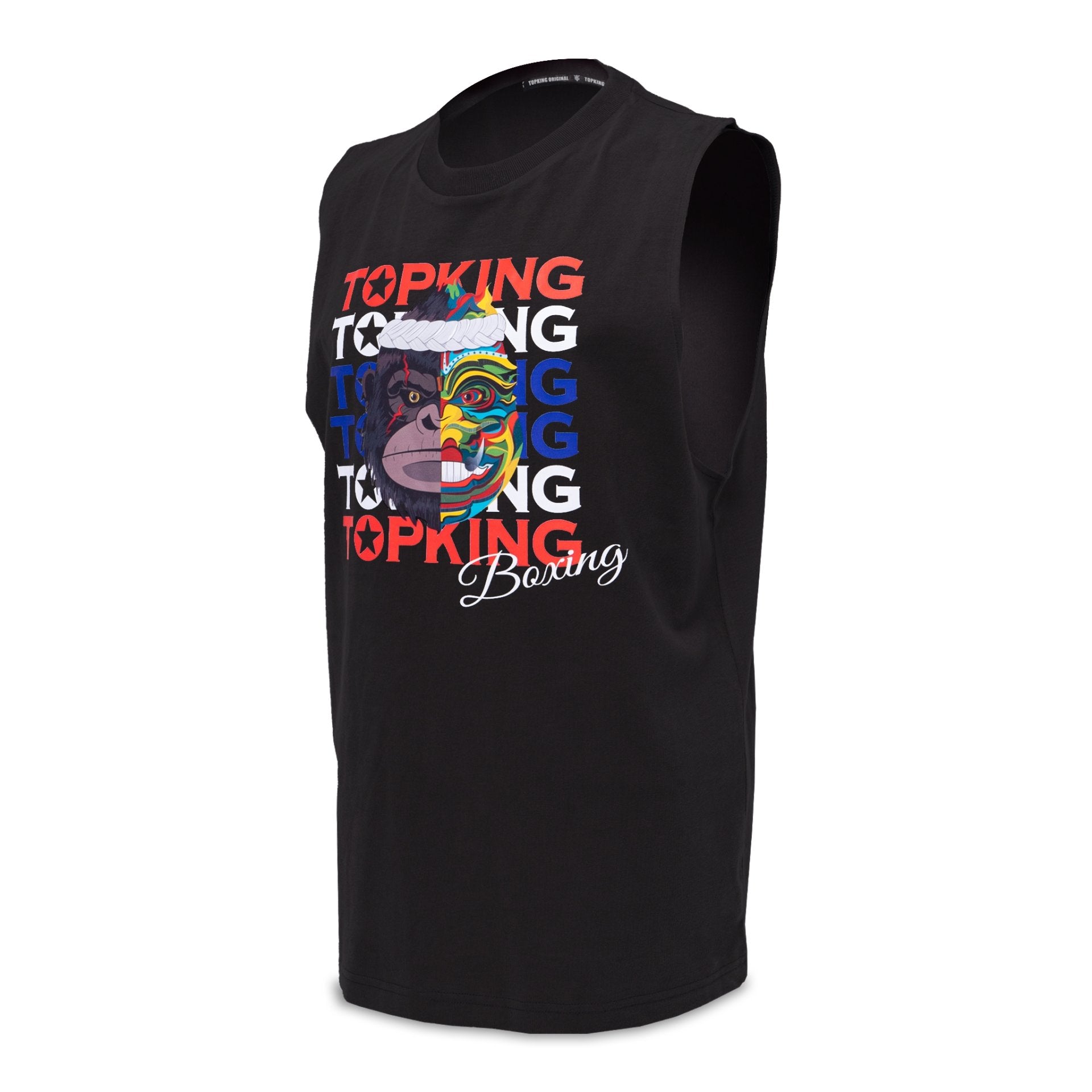 Polo Sin Manga Top King Thai Flag TKSLS-031 Negro - 100% Algodón