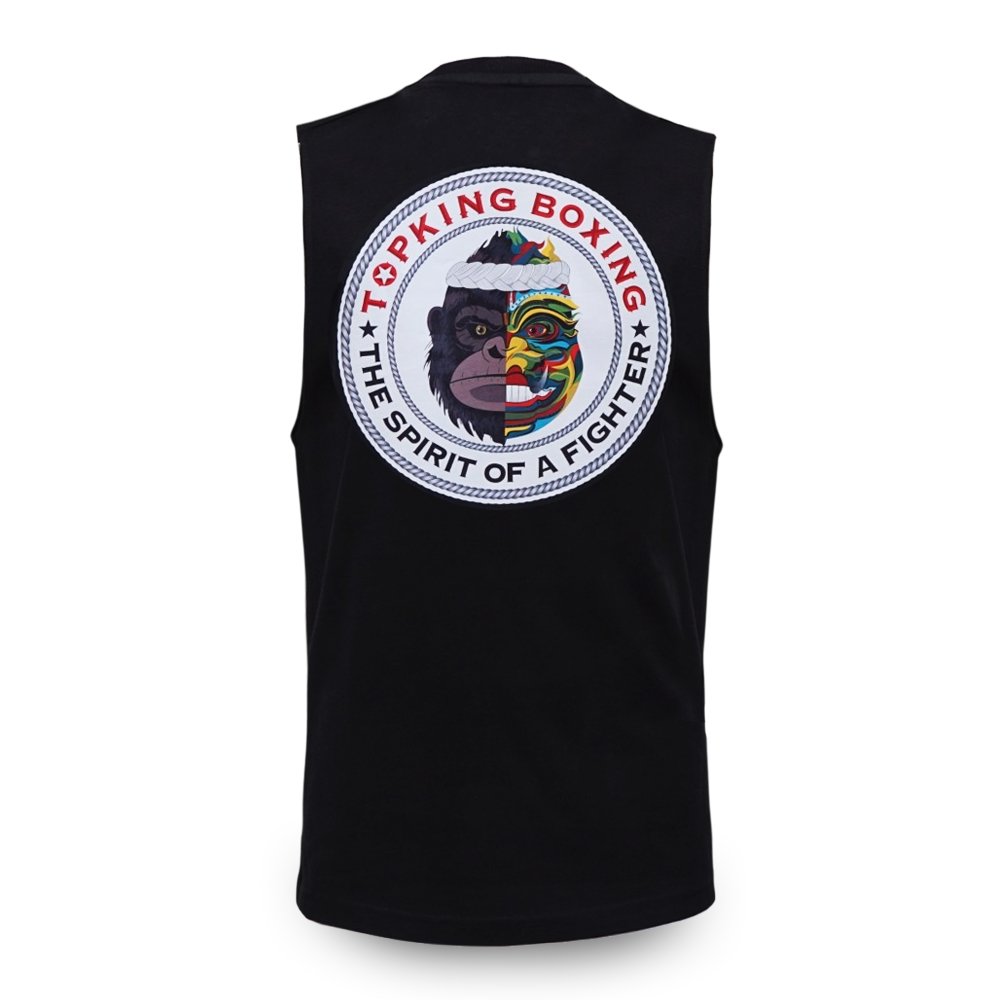 Polo Sin Manga Top King Thai Flag TKSLS-029 Negro - 100% Algodón