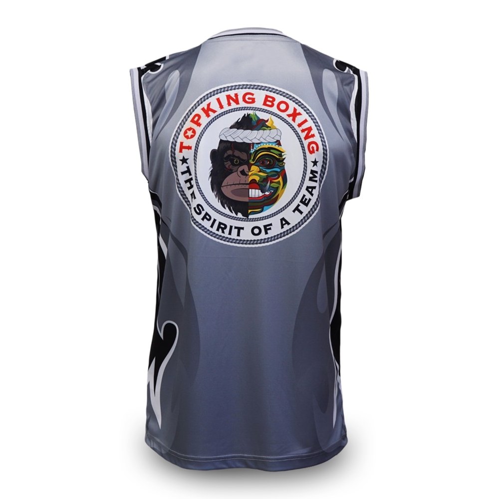 Polo Sin Manga Top King Thai Flag TKSLS-033 Gris - 100% Algodón