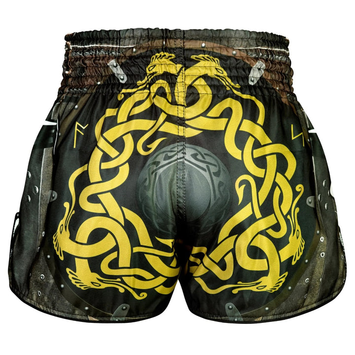 Shorts de Muay Thai Tuff High Cut Retro "Berserker's Fury"