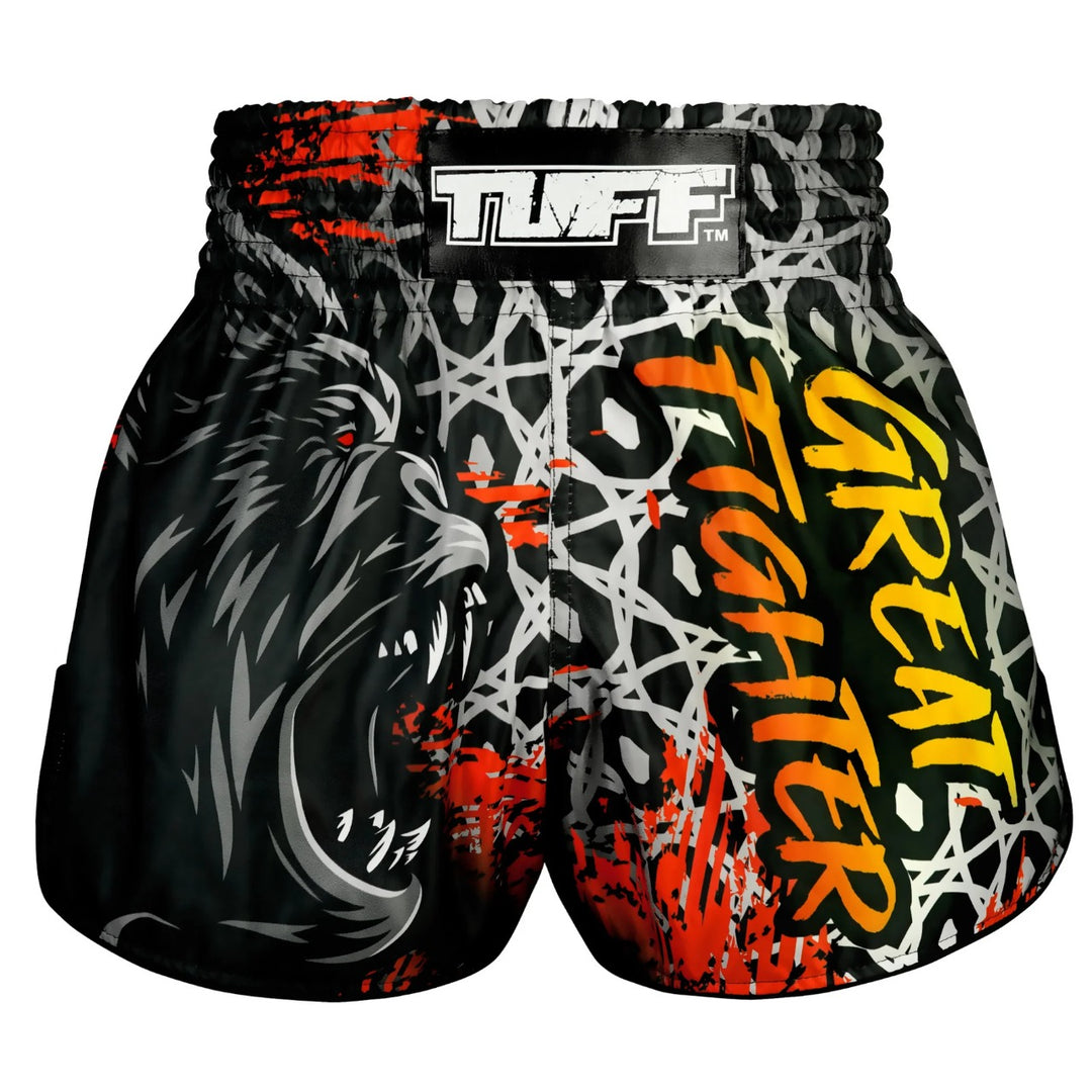 Shorts de Muay Thai Tuff High Cut Retro "Kong Rampage"