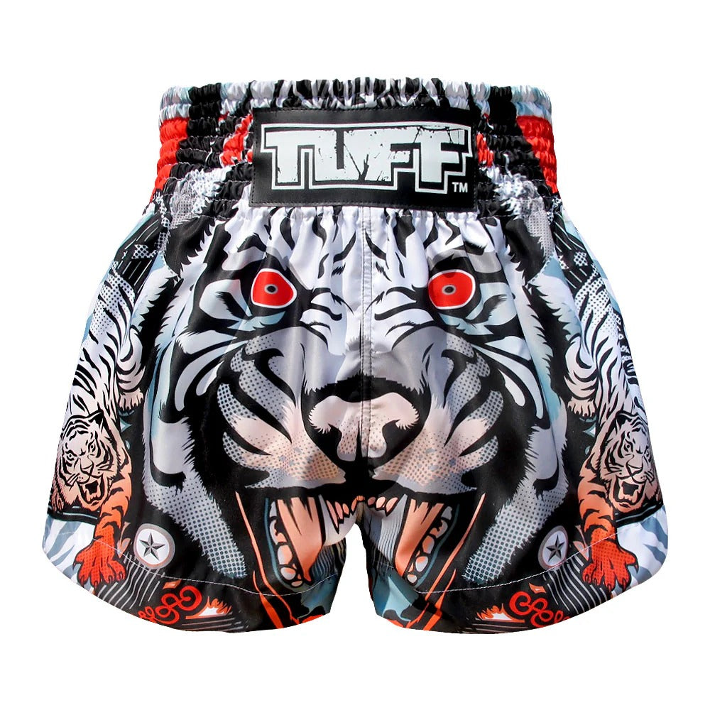 Shorts de Muay Thai Tuff Cruel Tiger Gris