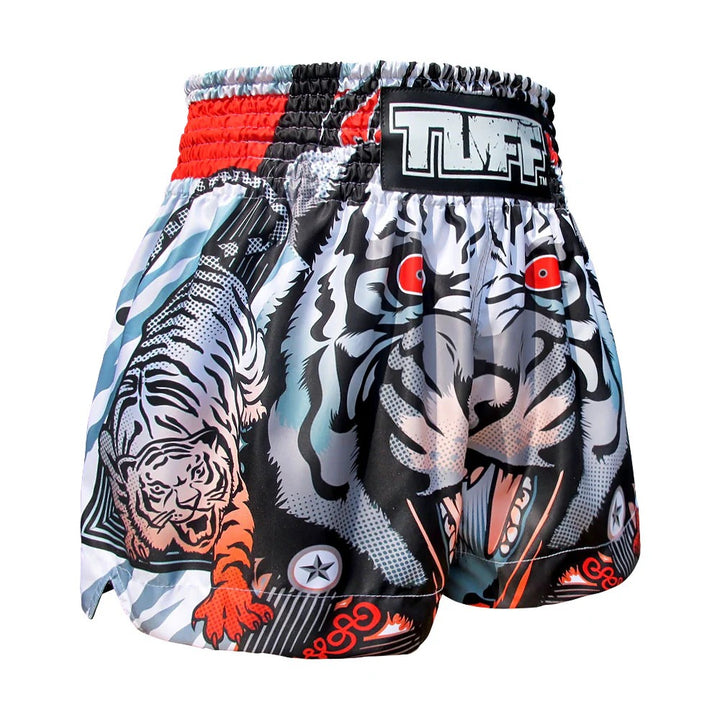 Shorts de Muay Thai Tuff Cruel Tiger Gris