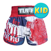 Shorts de Muay Thai Tuff Niños "Furious Bear" Azul