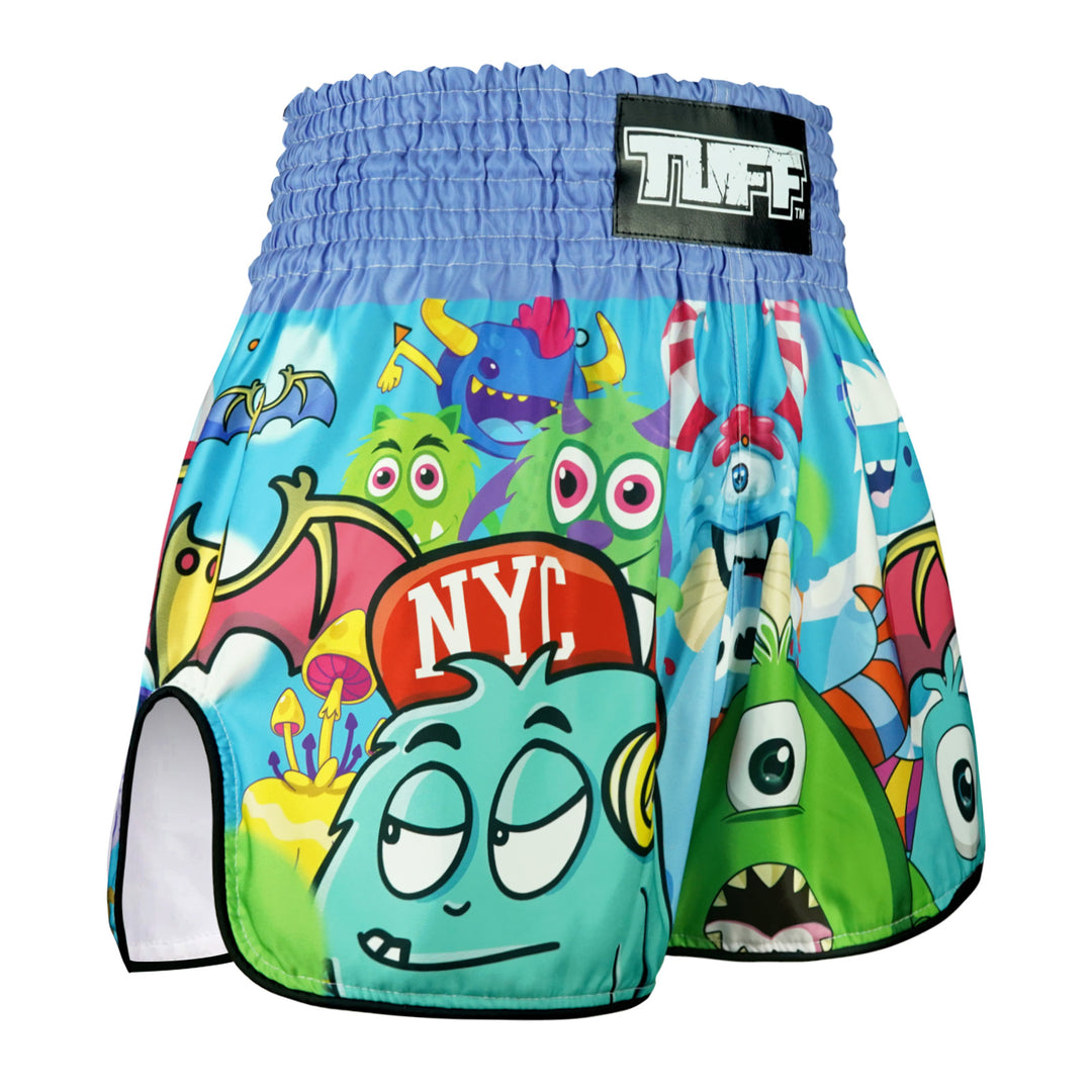 Shorts de Muay Thai Tuff High Cut Retro Party Monster