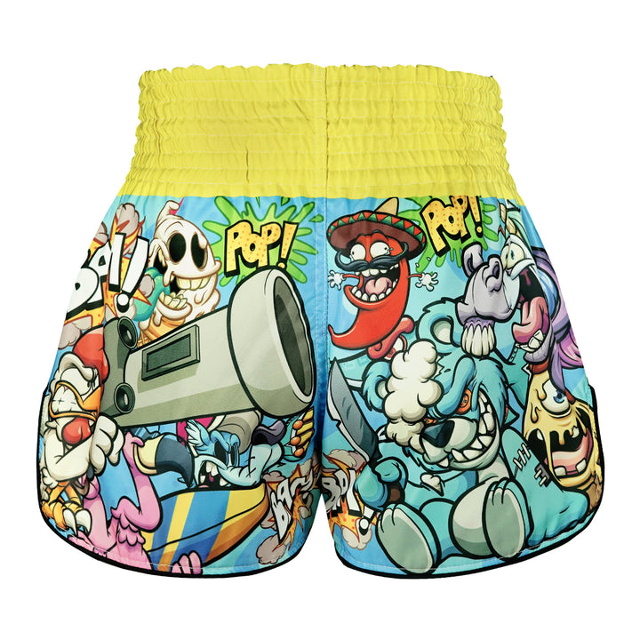 Shorts de Muay Thai Tuff High Cut Retro Ready to Rumble