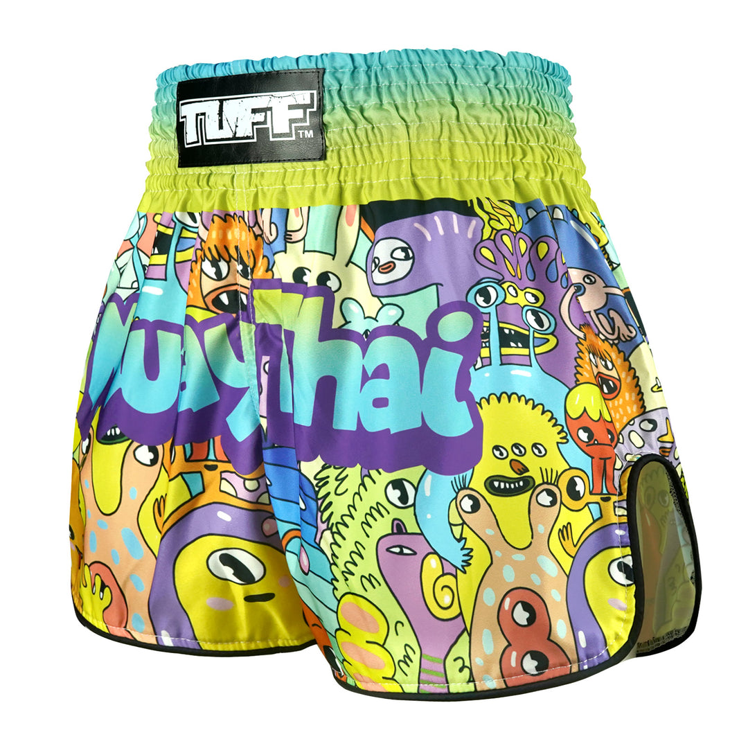 Shorts de Muay Thai Tuff High Cut Retro We Come in Peace