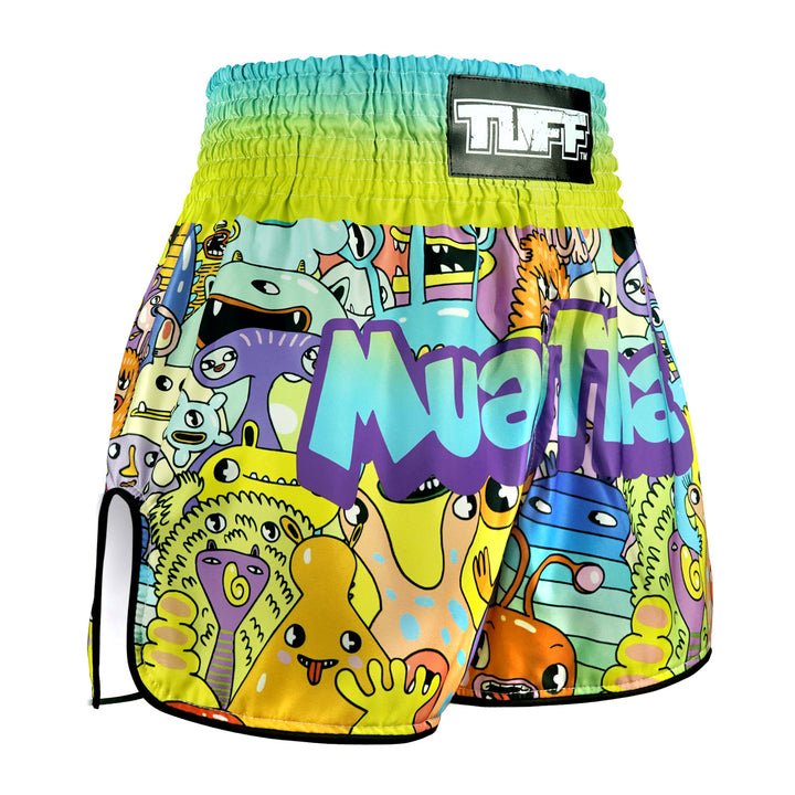 Shorts de Muay Thai Tuff High Cut Retro We Come in Peace