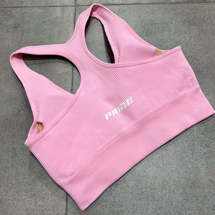 Top deportivo V Define para mujer Pride Activewear - Rosado