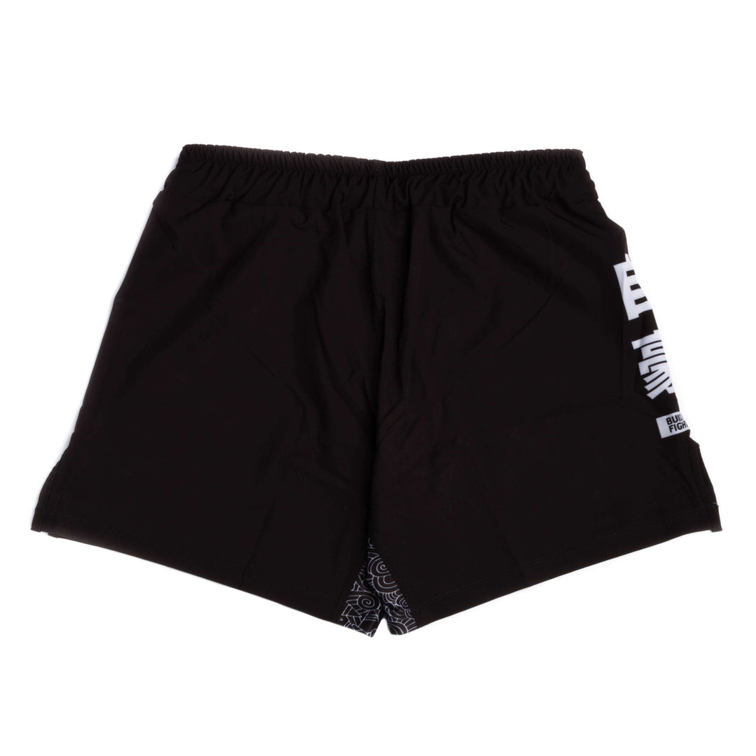 Short Pride Light Warrior Soul Tribal Negro para Muay Thai, Kickboxing, MMA.
