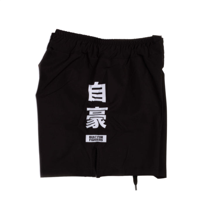 Short Pride Light Warrior Soul Tribal Negro para Muay Thai, Kickboxing, MMA.