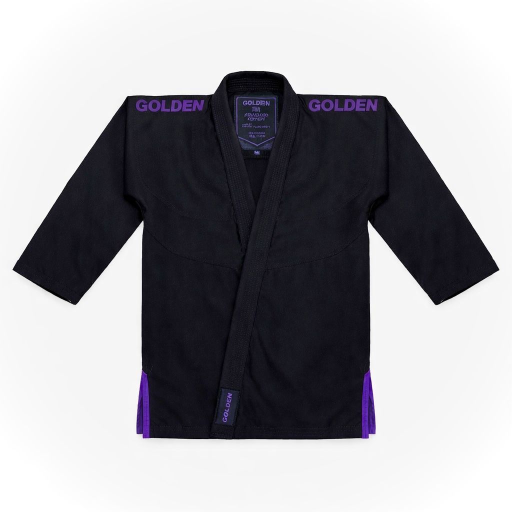 Kimono de Jiujitsu Golden Ultralight Negro - 100% Algodón