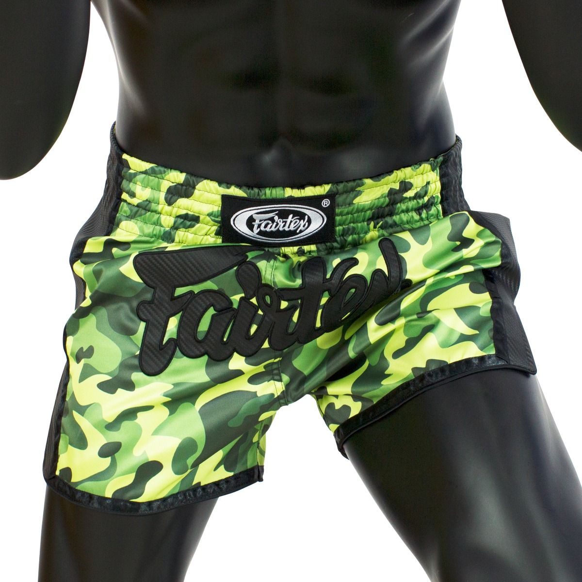 Shorts de Muay thai Fairtex BS1710 Camo Verde- 100% Poliester