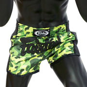 Shorts de Muay thai Fairtex BS1710 Camo Verde- 100% Poliester