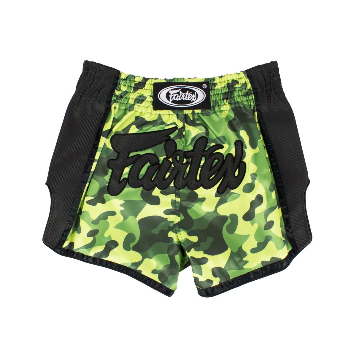 Shorts de Muay thai Fairtex BS1710 Camo Verde- 100% Poliester