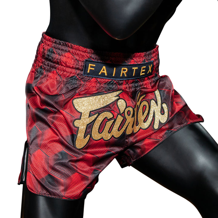 Shorts de Muay Thai Fairtex BS1919 Rodtang Rojo - 100% Poliester