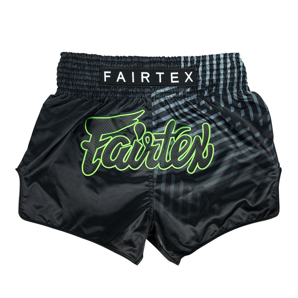 Shorts de Muay Thai Fairtex BS1924 Racer Negro - 100% Poliester