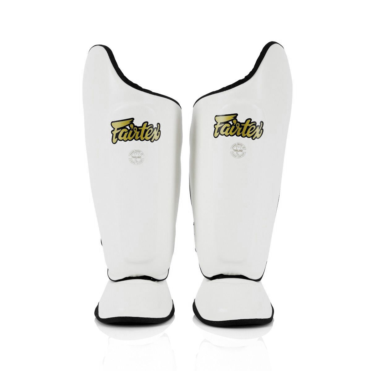 Canilleras de Muay Thai Fairtex SP8 Blanco - 100% Syntek