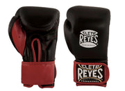 Guantes de Boxeo Cleto Reyes Acojinamiento Extra Negro/Rojo - 100% Cuero Genuino