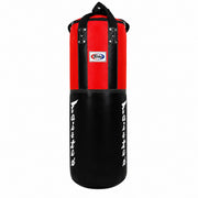Saco de boxeo Fairtex HB3 Negro/Rojo - 100% Cuero Genuino - Sin Relleno