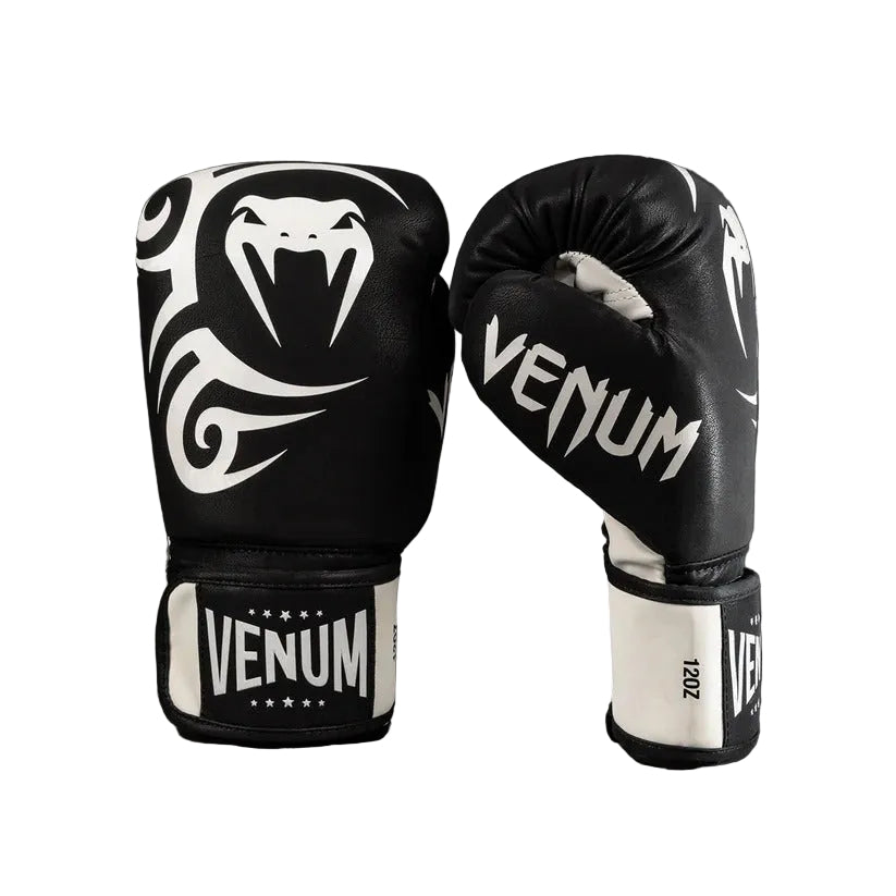 Guantes de Boxeo Venum x Myke Tyson Negro/Blanco - 100% Cuero Sintético