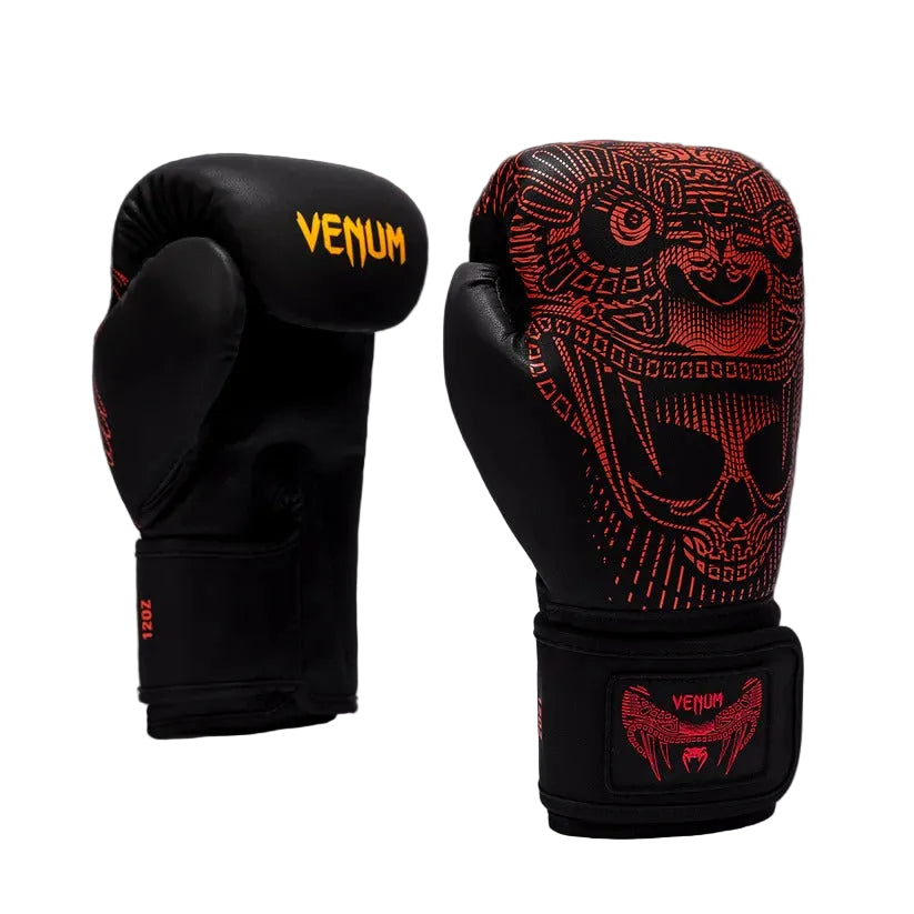 Guantes de Boxeo Venum Quetzal Fury Negro/Rojo - 100% Poliuretano