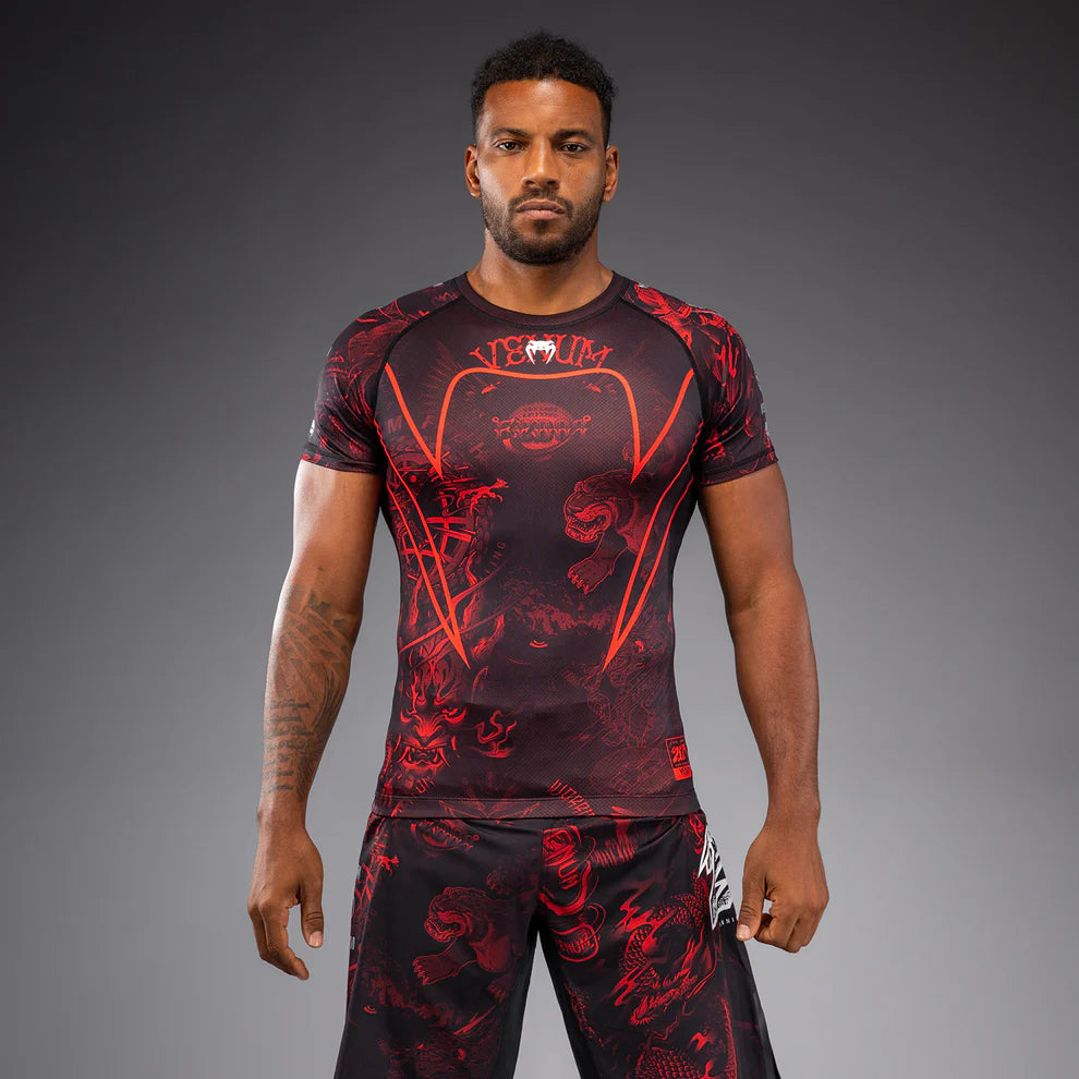 Rashguard Venum Manga Corta 20th Anniversary para MMA, Muay thai, Jiujitsu