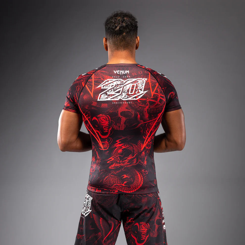 Rashguard Venum Manga Corta 20th Anniversary para MMA, Muay thai, Jiujitsu