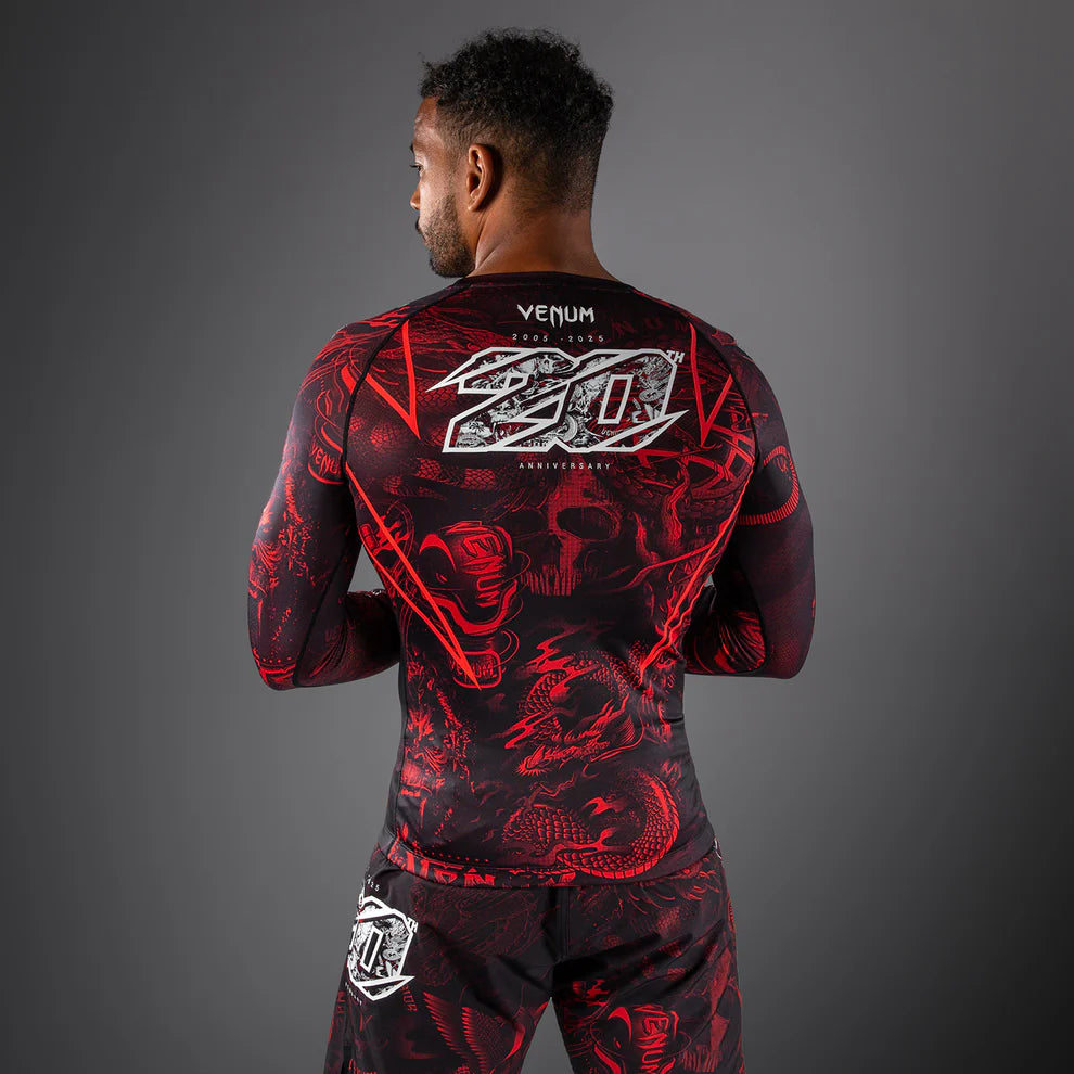 Rashguard Venum Manga Larga 20th Anniversary para MMA, Muay thai, Jiujitsu