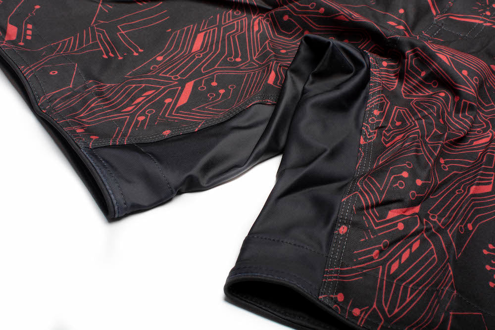 Shorts Classic Pride Damage Rojo para MMA, MUAY THAI, JIUJITSU, CROSSFIT.