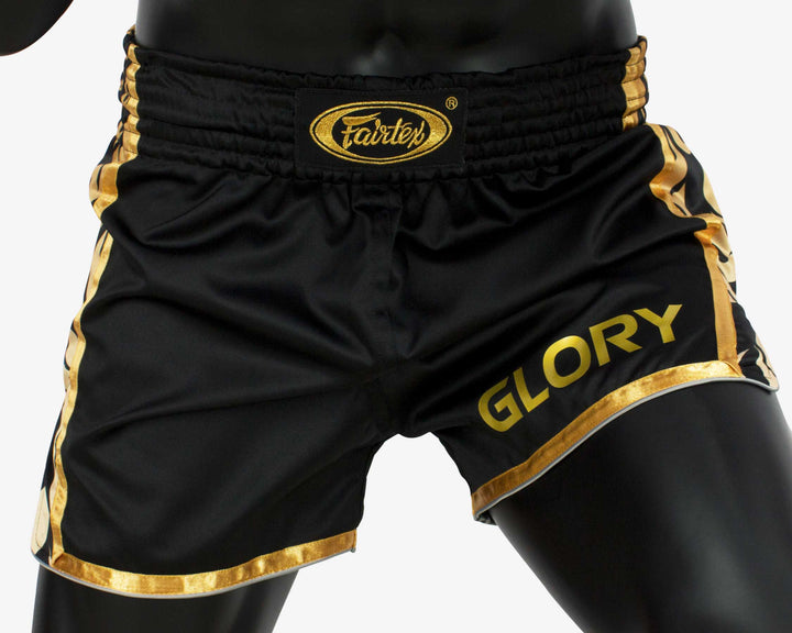 Shorts de Muay thai Fairtex BSG1 Glory Tribal Negro - 100% Poliester