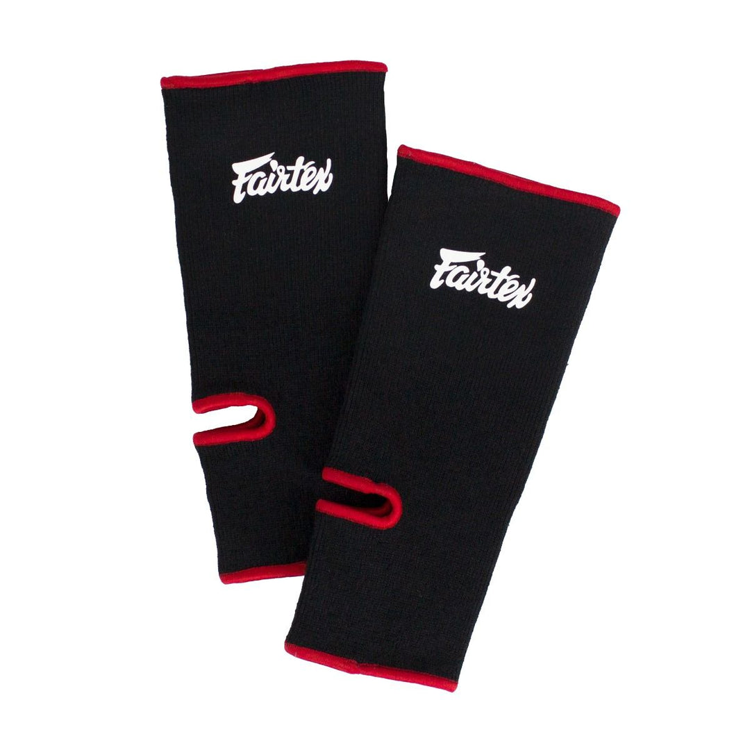 Tobilleras para Muay Thai Fairtex AS1 Negro/Rojo