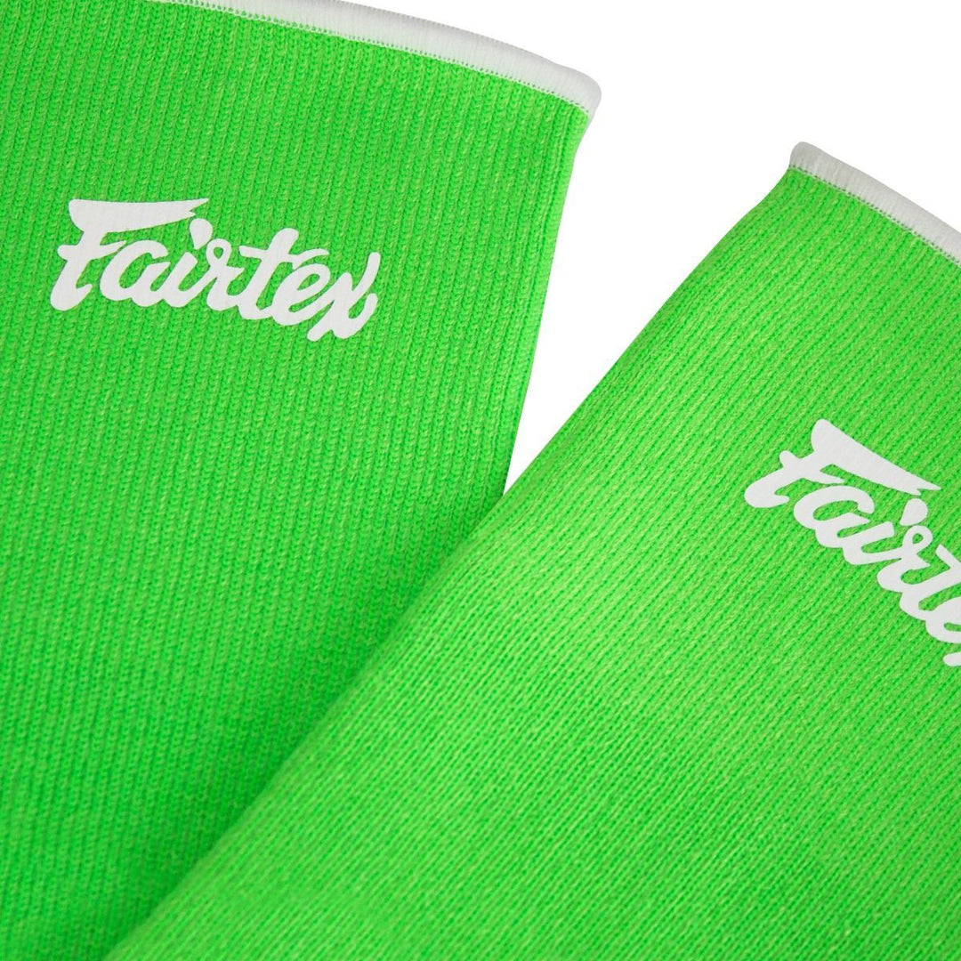 Tobilleras para Muay Thai Fairtex AS1 Verde/Blanco