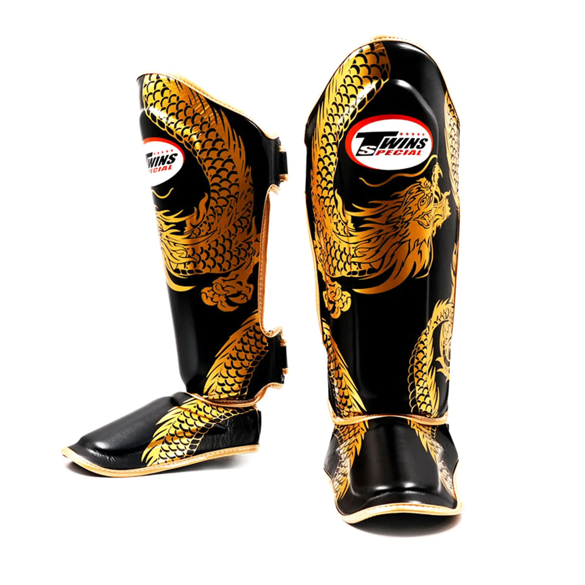 Canilleras de Muay Thai Twins Special Dragon 49 FSGL10-49 - 100% Cuero