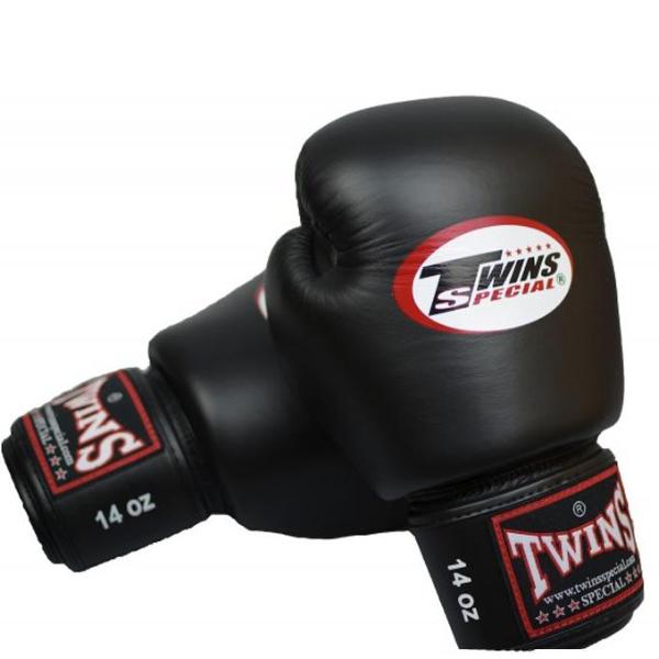 Guantes Twins Special Muay Thai - Boxeo - Negro -100% Cuero - MMA Store Peru