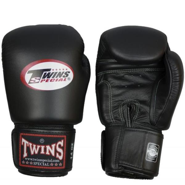 Guantes Twins Special Muay Thai - Boxeo - Negro -100% Cuero - MMA Store Peru