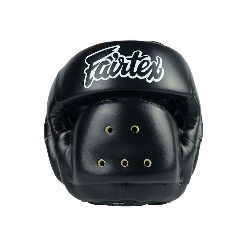 Cabezal Fairtex Full Face Protector Negro para Muay Thai - Boxeo - 100% Cueroc Syntek - MMA Store Peru