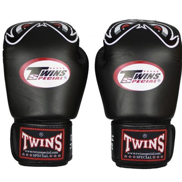 Guantes Twins Special Bad Eyes Muay Thai - Boxeo - Negro- 100% Cuero - MMA Store Peru