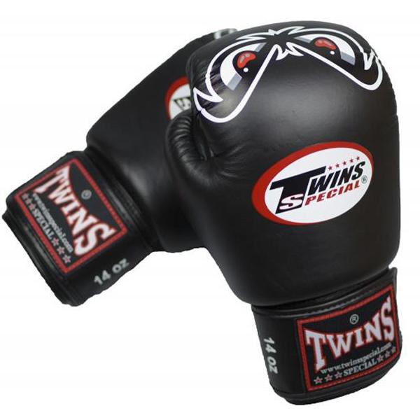 Guantes Twins Special Bad Eyes Muay Thai - Boxeo - Negro- 100% Cuero - MMA Store Peru