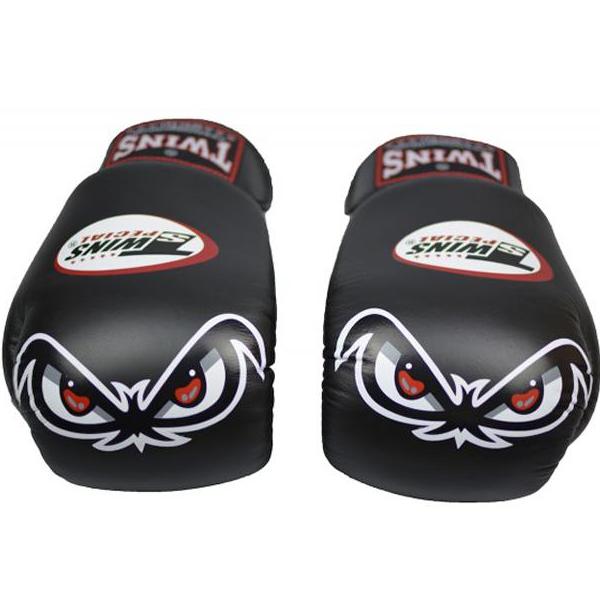 Guantes Twins Special Bad Eyes Muay Thai - Boxeo - Negro- 100% Cuero - MMA Store Peru