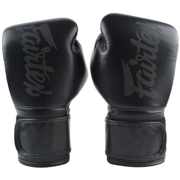 Guantes Fairtex Solid Muay Thai - Boxeo - Negro - 100% Microfibra - MMA Store Peru