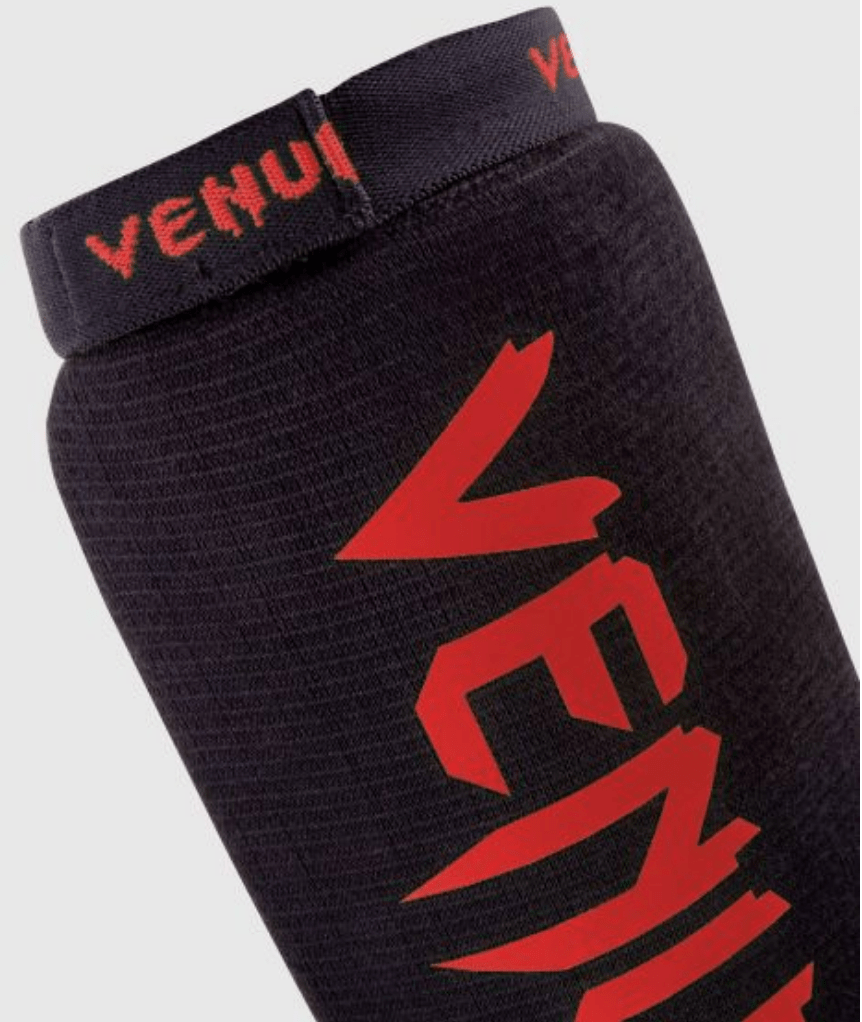 Canilleras Venum Kontact Negro/Rojo - 100% Algodon