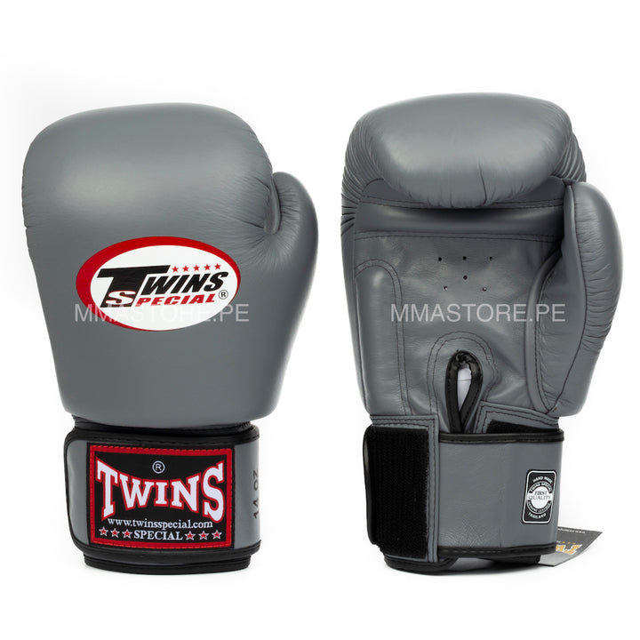 Guantes Twins Special Muay Thai - Boxeo - Gris -100% Cuero