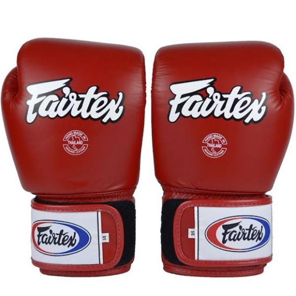 Guantes Fairtex BGV1 Muay Thai - Boxeo - Rojo - 100% Cuero - MMA Store Peru