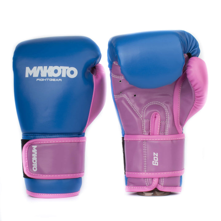 Guantes de Boxeo Makoto Basic Niños - Azul/Morado/Fucsia  - 100% Poliuretano