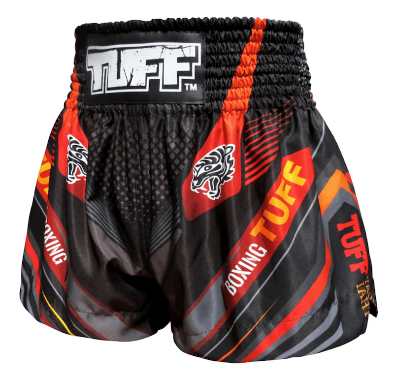 Shorts de Muay Thai Tuff Double Tiger Negro
