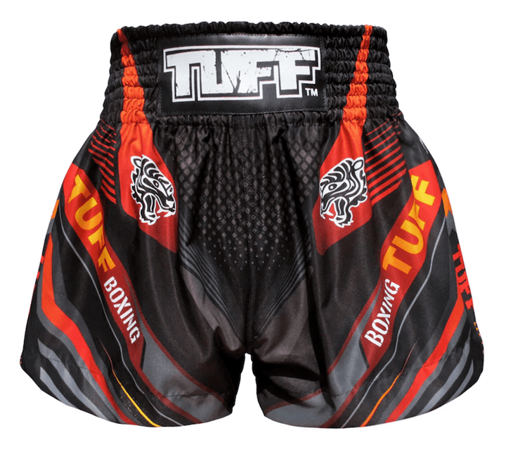 Shorts de Muay Thai Tuff Double Tiger Negro