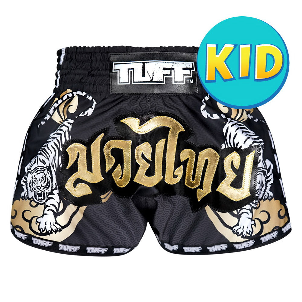 Shorts de Muay Thai Tuff Retro Niños Double Tiger
