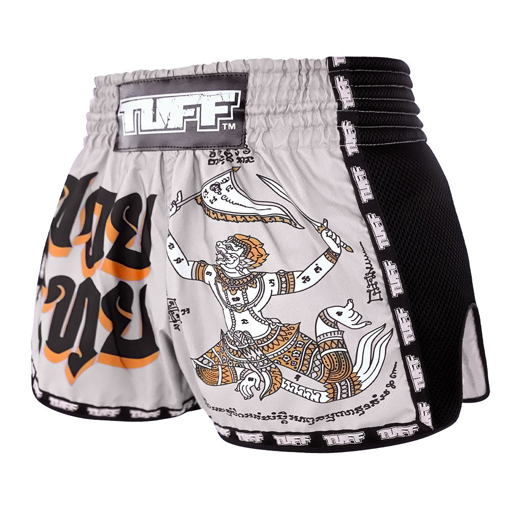 Shorts de Muay Thai Tuff Retro Hanuman Yantra with War Flag